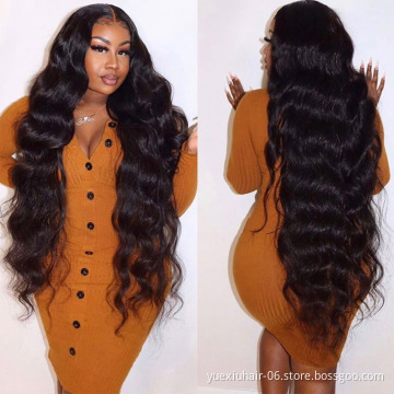 Body Wave 13x4 Transparent Swiss Lace Frontal Wig Human Hair Wigs For Black Women,Wholesale Brazilian Virgin Hair Lace Front Wig